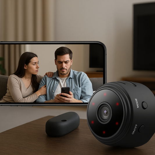 MINI CÁMARA DE SEGURIDAD ESPÍA A9 | FULL HD 1080P, WIFI & BLUETOOTH PARA HOGAR Y OFICIN (Copia)